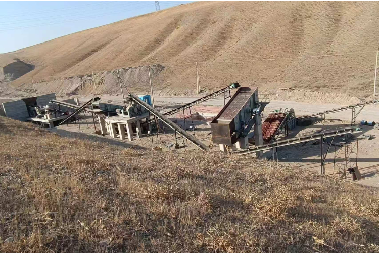 吉尔吉斯斯坦鹅卵石时产500吨建筑砂石生产线